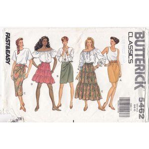Vintage Sewing PATTERN Butterick 5462, Misses Classics 1991 Fast and Very Easy